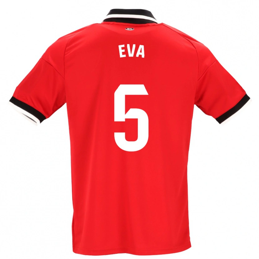 Danxen Damen Eva Llamas Hernández #5 Schwarz Weiß Rot Auswärtstrikot Trikot 2026/27 T-Shirt
