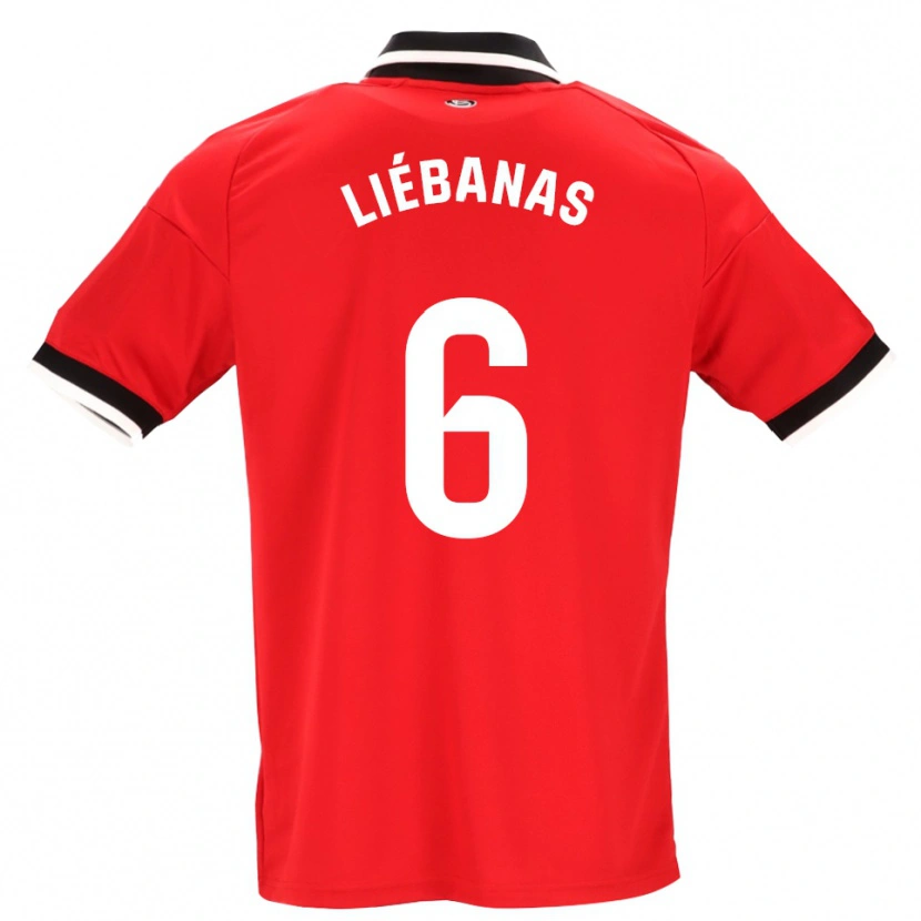 Danxen Damen José Manuel Liébanas #6 Schwarz Weiß Rot Auswärtstrikot Trikot 2026/27 T-Shirt