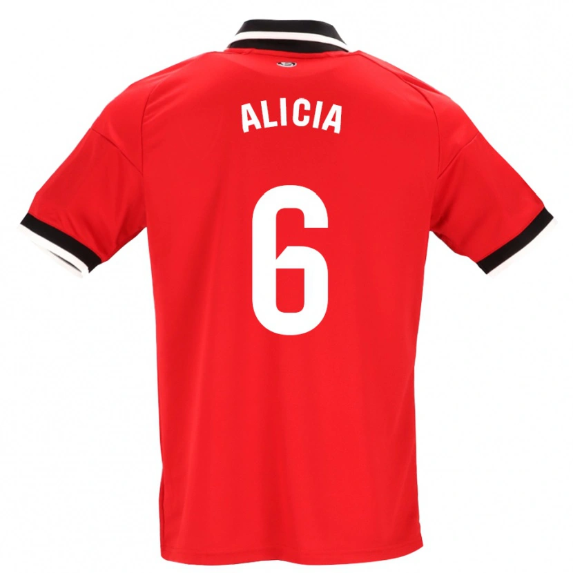 Danxen Damen Alicia Redondo #6 Schwarz Weiß Rot Auswärtstrikot Trikot 2026/27 T-Shirt