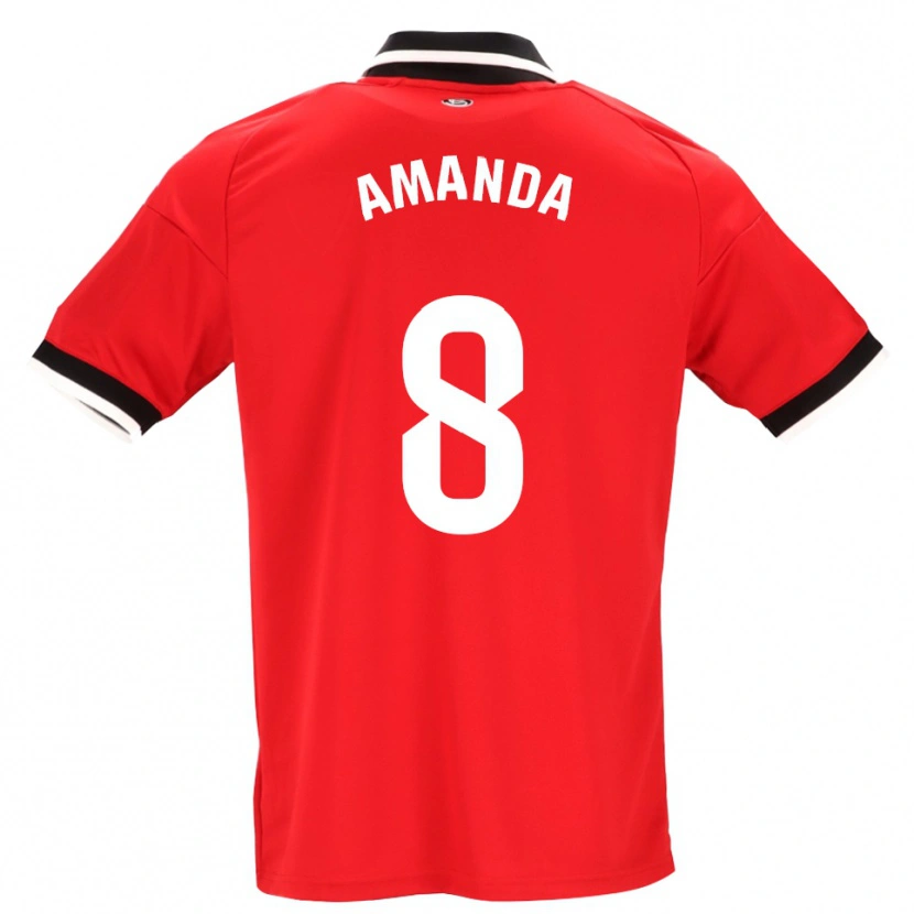 Danxen Damen Amanda Sampedro Bustos #8 Schwarz Weiß Rot Auswärtstrikot Trikot 2026/27 T-Shirt