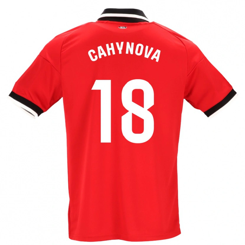 Danxen Damen Klara Cahynova #18 Schwarz Weiß Rot Auswärtstrikot Trikot 2026/27 T-Shirt