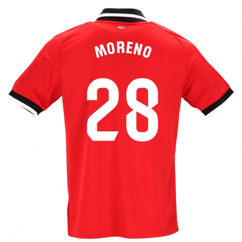 Danxen Damen Fernando Moreno #28 Schwarz Weiß Rot Auswärtstrikot Trikot 2026/27 T-Shirt