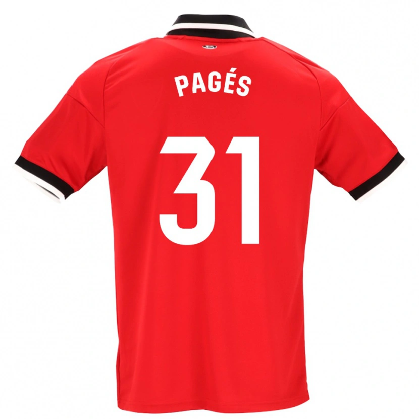 Danxen Damen Lukas Pagés #31 Schwarz Weiß Rot Auswärtstrikot Trikot 2026/27 T-Shirt