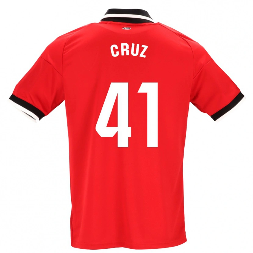 Danxen Damen Jesús Cruz #41 Schwarz Weiß Rot Auswärtstrikot Trikot 2026/27 T-Shirt