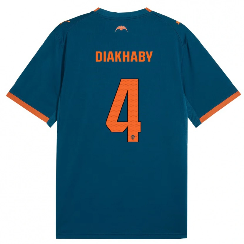 Danxen Damen Mouctar Diakhaby #4 Stahlblau Orange Auswärtstrikot Trikot 2026/27 T-Shirt