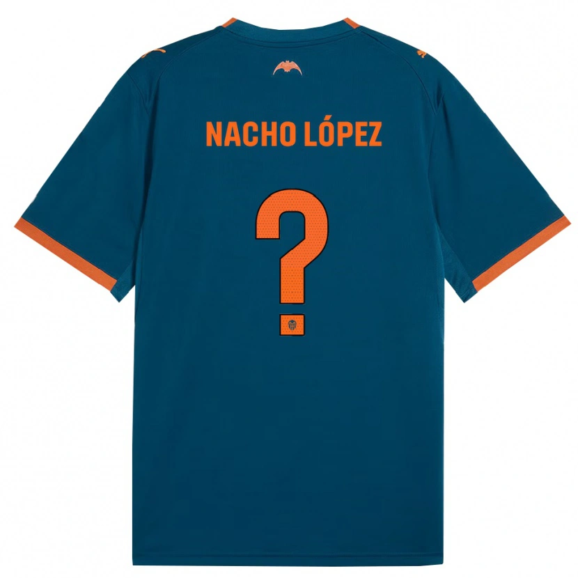 Danxen Damen Nacho López #0 Stahlblau Orange Auswärtstrikot Trikot 2026/27 T-Shirt