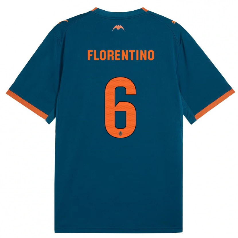Danxen Damen Claudia Florentino #6 Stahlblau Orange Auswärtstrikot Trikot 2026/27 T-Shirt
