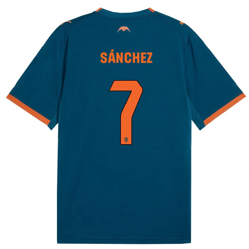 Danxen Damen Dani Sánchez #7 Stahlblau Orange Auswärtstrikot Trikot 2026/27 T-Shirt