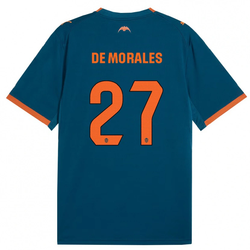 Danxen Damen Rubén Muñoz De Morales #27 Stahlblau Orange Auswärtstrikot Trikot 2026/27 T-Shirt