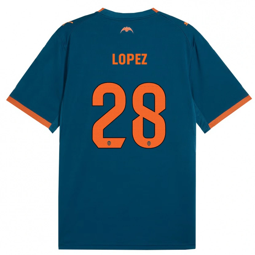 Danxen Damen Saray Lopez #28 Stahlblau Orange Auswärtstrikot Trikot 2026/27 T-Shirt