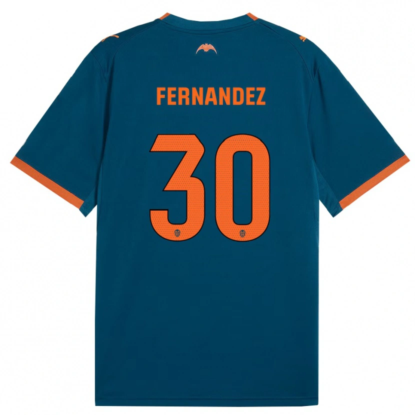 Danxen Damen Rubén Fernández #30 Stahlblau Orange Auswärtstrikot Trikot 2026/27 T-Shirt