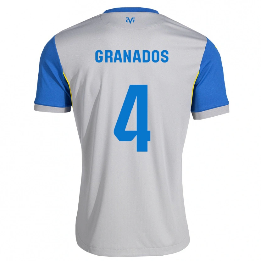 Danxen Damen Carlos Granados #4 Dodgerblau Grau Auswärtstrikot Trikot 2026/27 T-Shirt