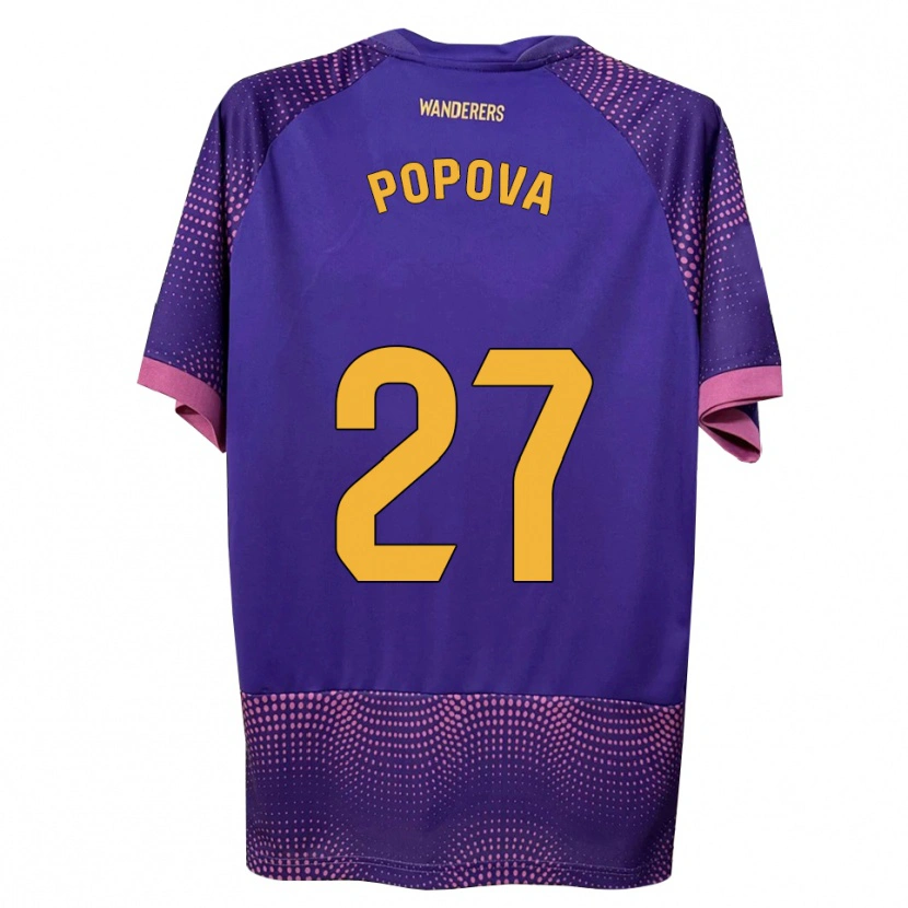 Danxen Damen Ángela Popova Fedorova #27 Lila Weiß Rosa Auswärtstrikot Trikot 2026/27 T-Shirt