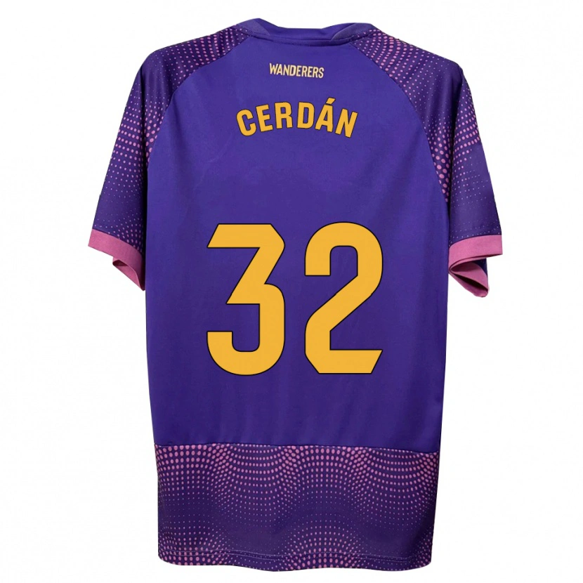 Danxen Damen Pablo Cerdán #32 Lila Weiß Rosa Auswärtstrikot Trikot 2026/27 T-Shirt
