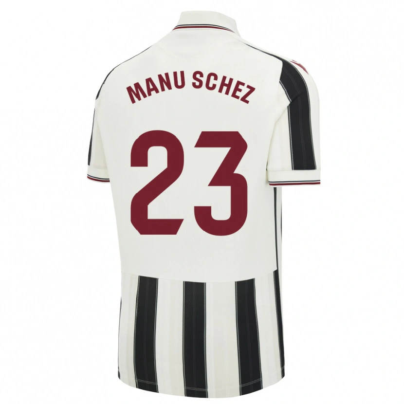 Danxen Damen Manu Sánchez #23 Schwarz Weiß Rot Auswärtstrikot Trikot 2026/27 T-Shirt