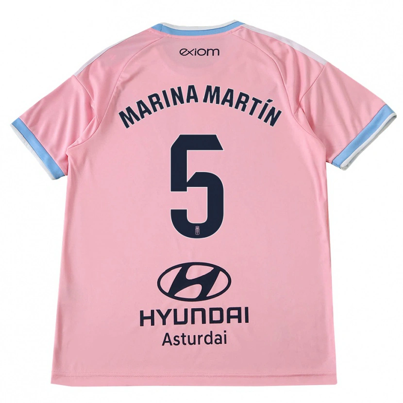 Danxen Damen Marina Martín #5 Kornblumenblau Rosa Auswärtstrikot Trikot 2026/27 T-Shirt