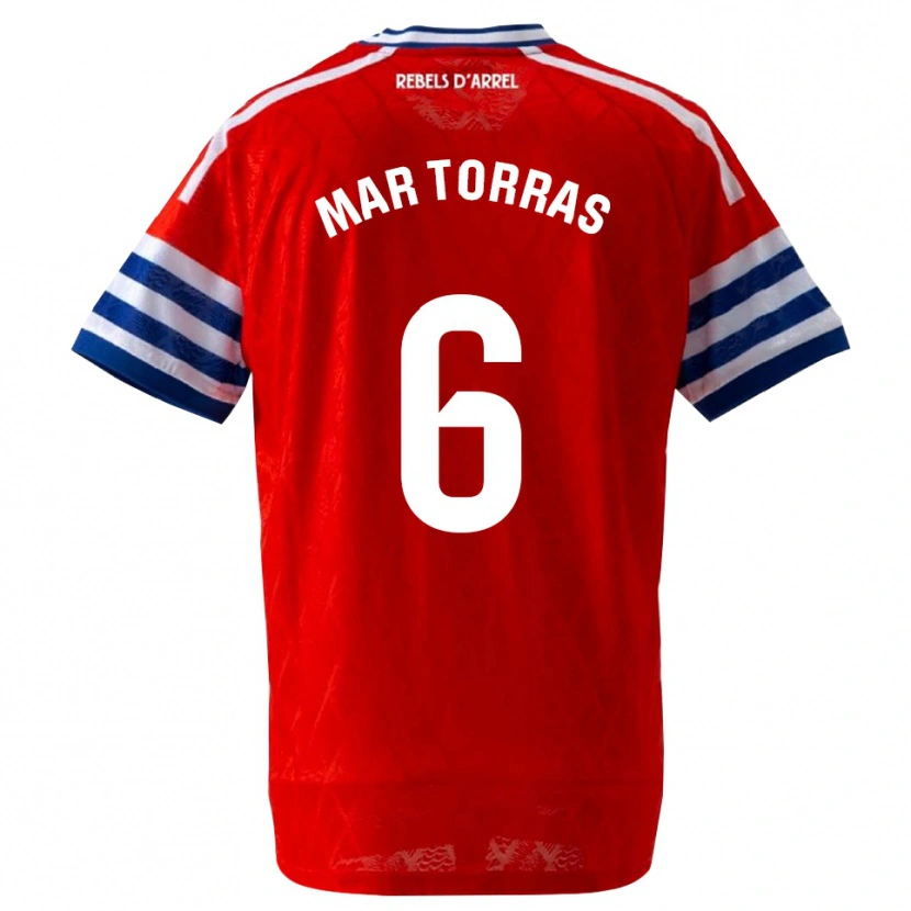 Danxen Damen Mar Torrás De Fortuny #6 Königsblau Rot Auswärtstrikot Trikot 2026/27 T-Shirt