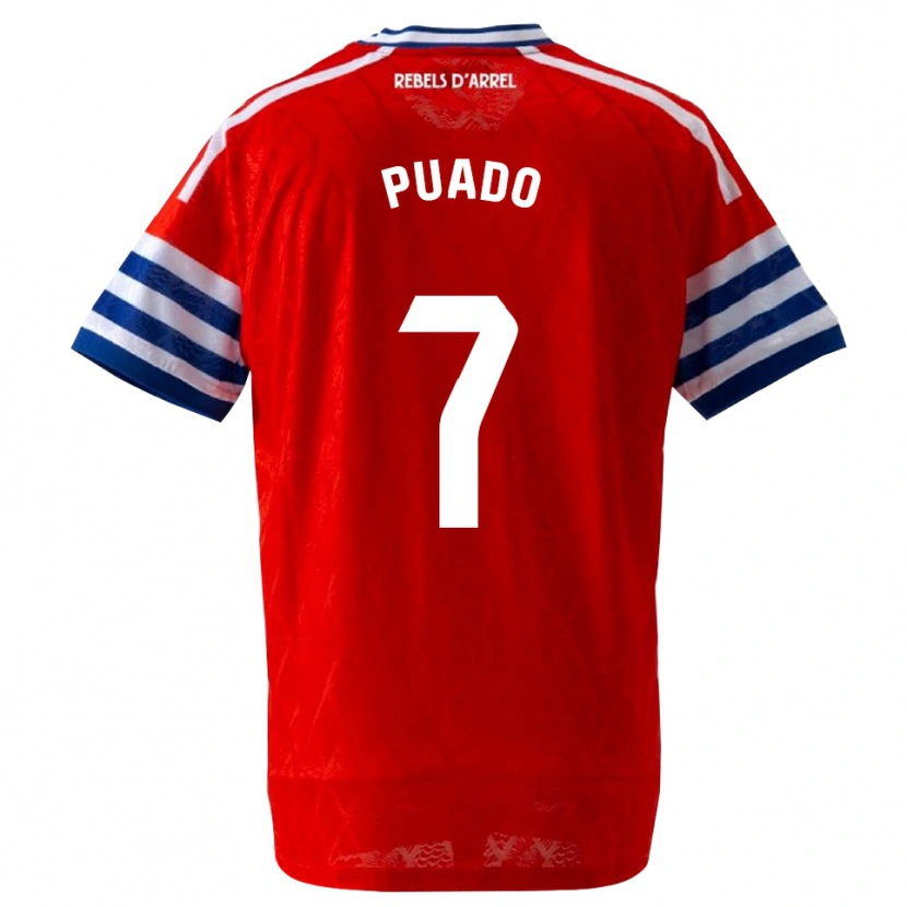 Danxen Damen Javi Puado #7 Königsblau Rot Auswärtstrikot Trikot 2026/27 T-Shirt