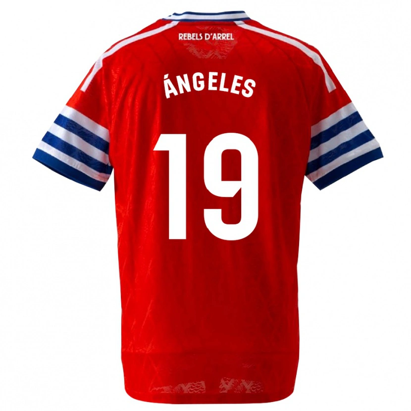 Danxen Damen Ángeles Del Álamo Sánchez #19 Königsblau Rot Auswärtstrikot Trikot 2026/27 T-Shirt