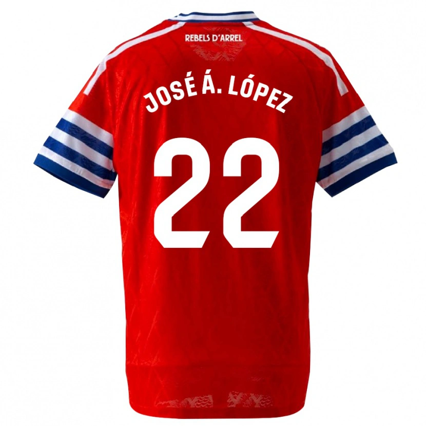 Danxen Damen José Ángel López #22 Königsblau Rot Auswärtstrikot Trikot 2026/27 T-Shirt