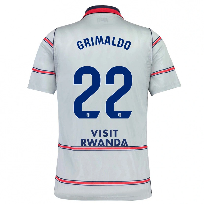 Danxen Damen Alejandro Grimaldo #22 Grau Rot Marineblau Ausweichtrikot Trikot 2026/27 T-Shirt