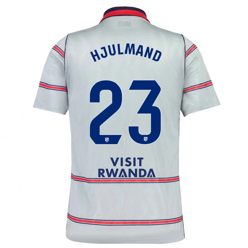 Danxen Damen Morten Hjulmand #23 Grau Rot Marineblau Ausweichtrikot Trikot 2026/27 T-Shirt