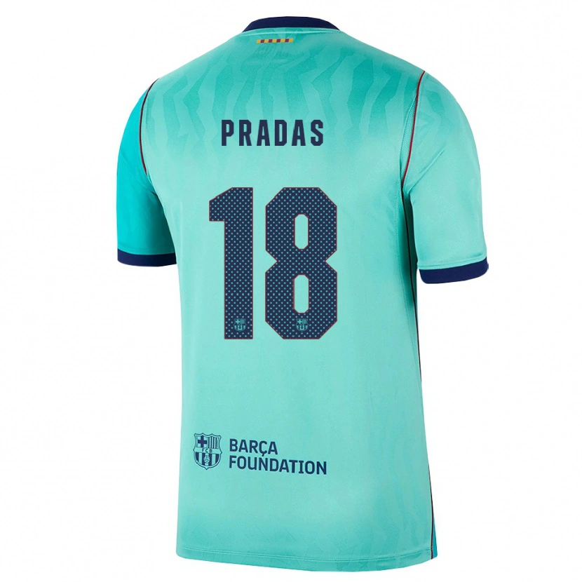 Danxen Damen Arnau Pradas #18 Aqua Dunkeltürkis Königsblau Ausweichtrikot Trikot 2026/27 T-Shirt