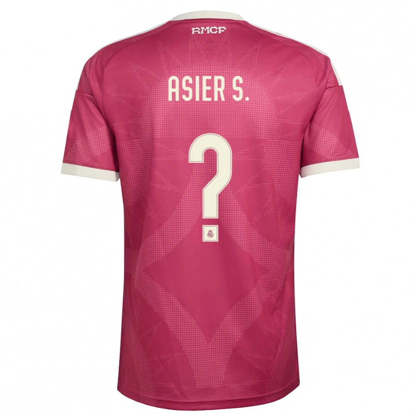 Danxen Damen Asier Sánchez #0 Blassviolett Rot Weiß Ausweichtrikot Trikot 2026/27 T-Shirt