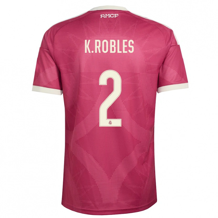Danxen Damen Kenti Robles #2 Blassviolett Rot Weiß Ausweichtrikot Trikot 2026/27 T-Shirt