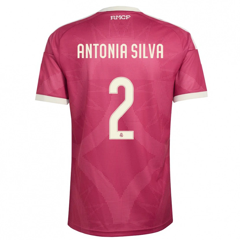 Danxen Damen Antônia Silva #2 Blassviolett Rot Weiß Ausweichtrikot Trikot 2026/27 T-Shirt