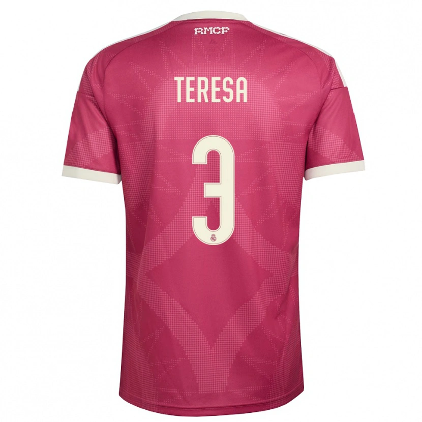 Danxen Damen Teresa Abelleira #3 Blassviolett Rot Weiß Ausweichtrikot Trikot 2026/27 T-Shirt