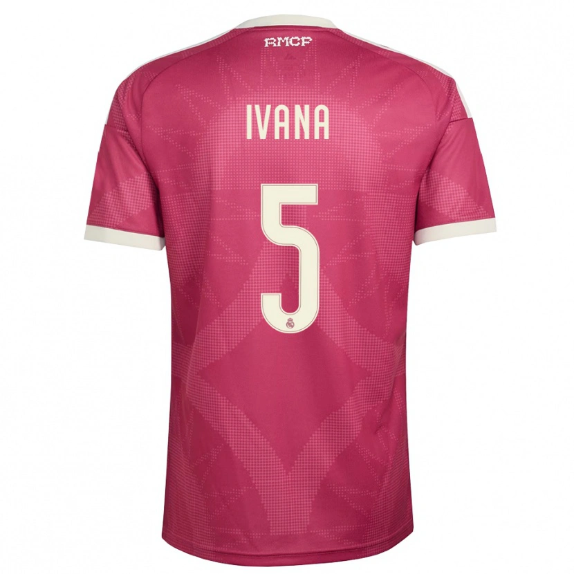 Danxen Damen Ivana Andres #5 Blassviolett Rot Weiß Ausweichtrikot Trikot 2026/27 T-Shirt