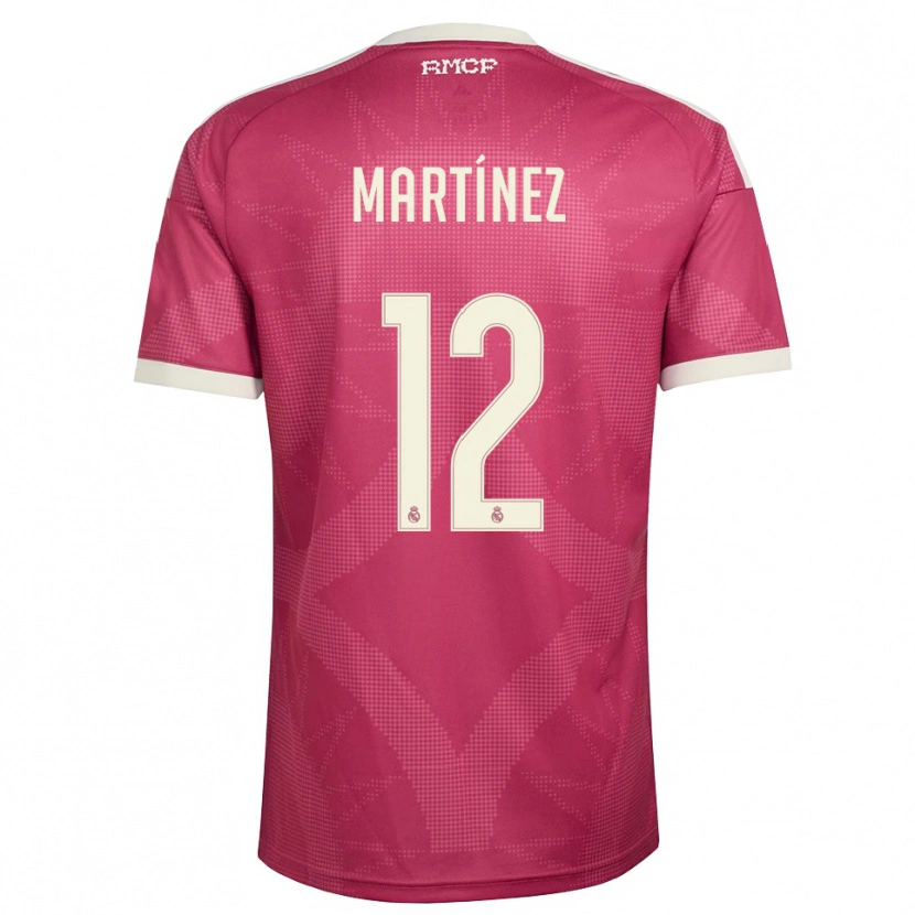 Danxen Damen Rubén Martínez #12 Blassviolett Rot Weiß Ausweichtrikot Trikot 2026/27 T-Shirt
