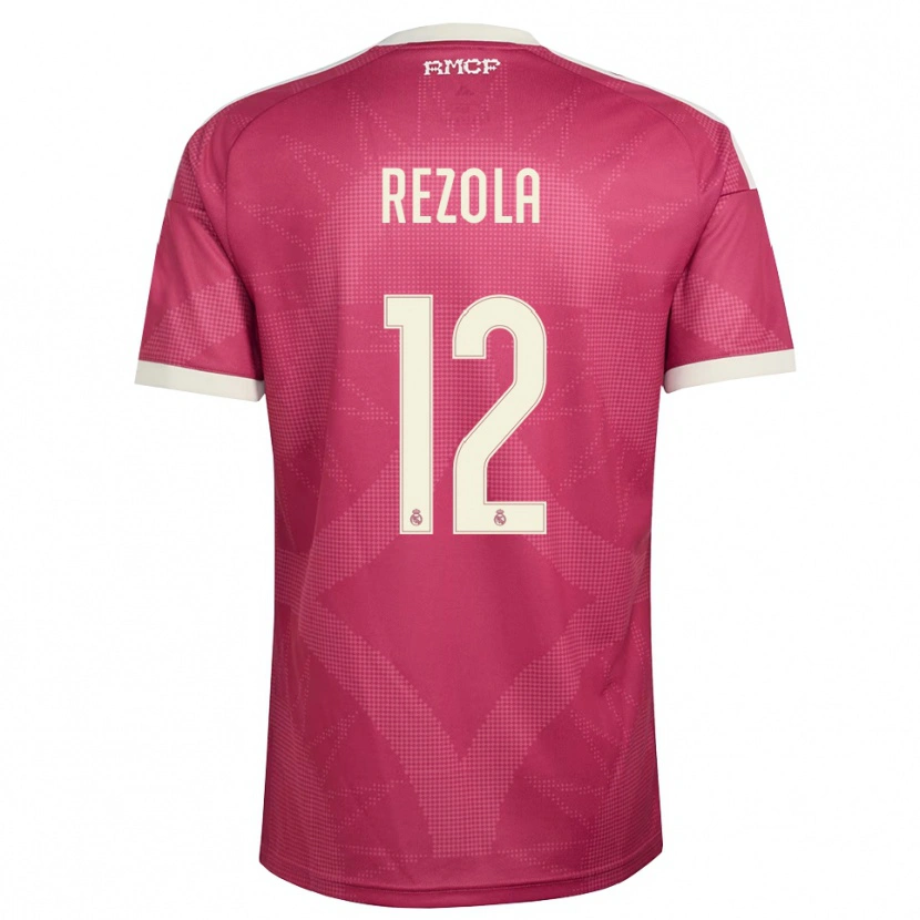 Danxen Damen Manex Rezola #12 Blassviolett Rot Weiß Ausweichtrikot Trikot 2026/27 T-Shirt