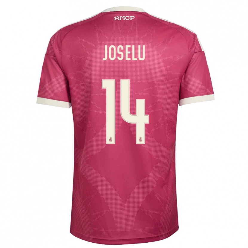 Danxen Damen Joselu #14 Blassviolett Rot Weiß Ausweichtrikot Trikot 2026/27 T-Shirt