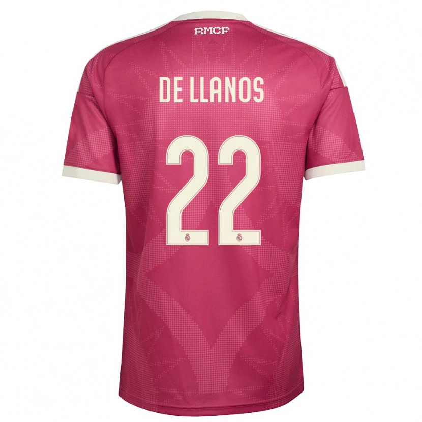 Danxen Damen Hugo De Llanos #22 Blassviolett Rot Weiß Ausweichtrikot Trikot 2026/27 T-Shirt