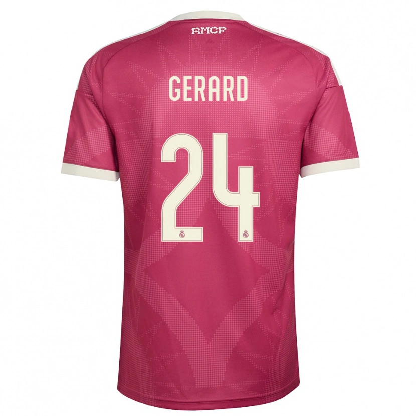 Danxen Damen Meline Gerard #24 Blassviolett Rot Weiß Ausweichtrikot Trikot 2026/27 T-Shirt