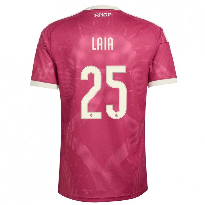 Danxen Damen Laia López De La Morena #25 Blassviolett Rot Weiß Ausweichtrikot Trikot 2026/27 T-Shirt