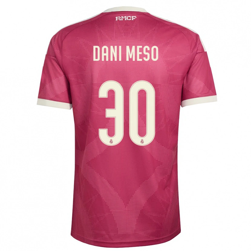 Danxen Damen Daniel Mesonero #30 Blassviolett Rot Weiß Ausweichtrikot Trikot 2026/27 T-Shirt