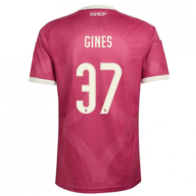 Danxen Damen Álvaro Ginés #37 Blassviolett Rot Weiß Ausweichtrikot Trikot 2026/27 T-Shirt