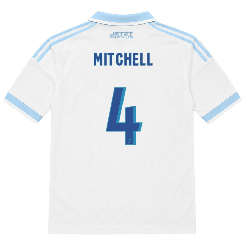 Danxen Kinder Jeyland Mitchell #4 Hellblau Weiß Rot Auswärtstrikot Trikot 2026/27 T-Shirt