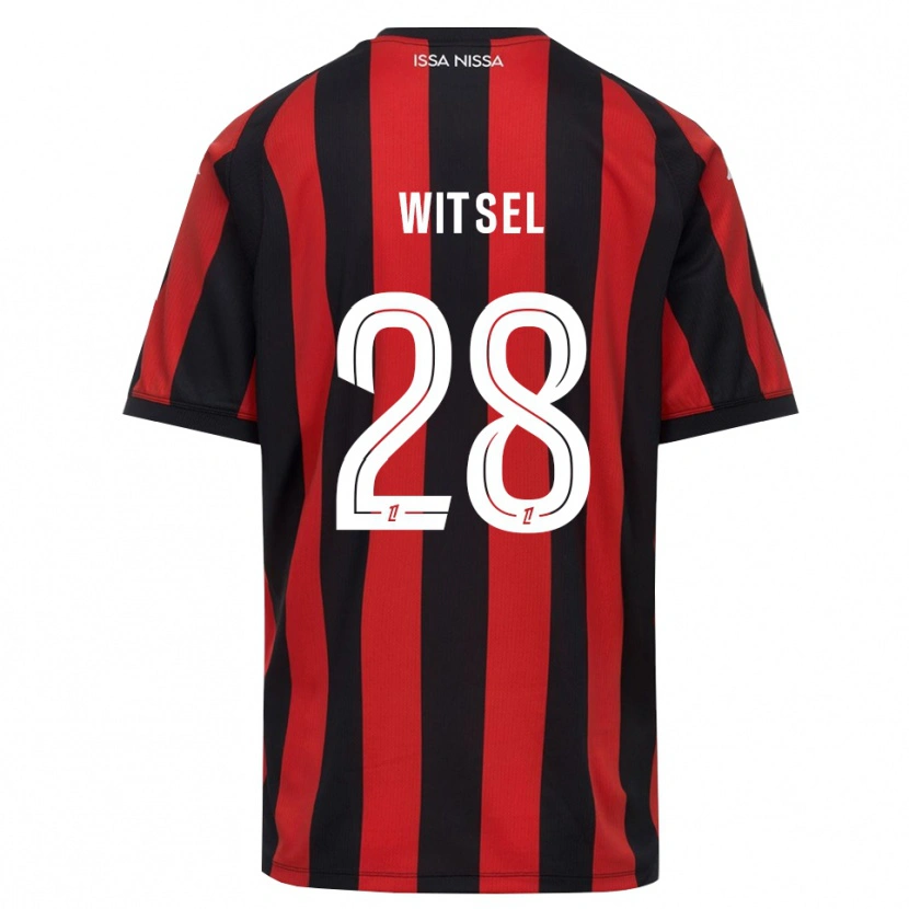 Danxen Kinder Axel Witsel #28 Rot Schwarz Weiß Heimtrikot Trikot 2026/27 T-Shirt