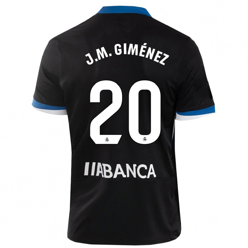 Danxen Kinder José María Giménez #20 Schwarz Blau Weiß Auswärtstrikot Trikot 2026/27 T-Shirt