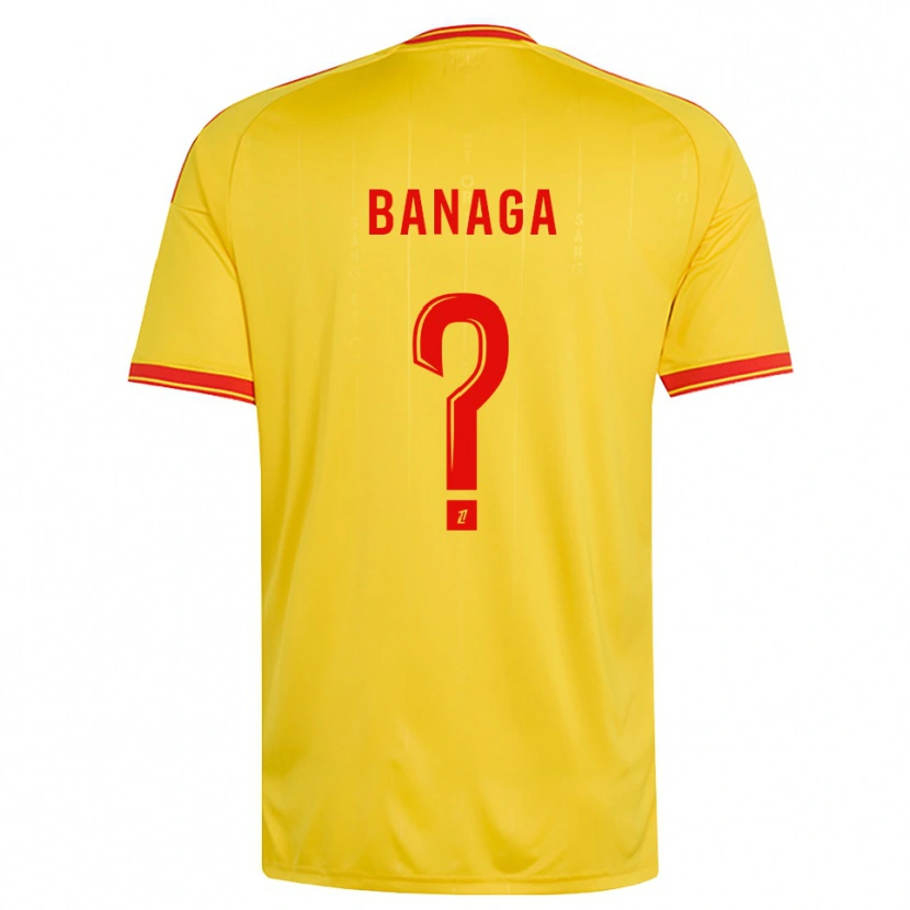 Danxen Kinder Mathéssendé Baud Banaga #0 Gold Orange Rot Heimtrikot Trikot 2026/27 T-Shirt