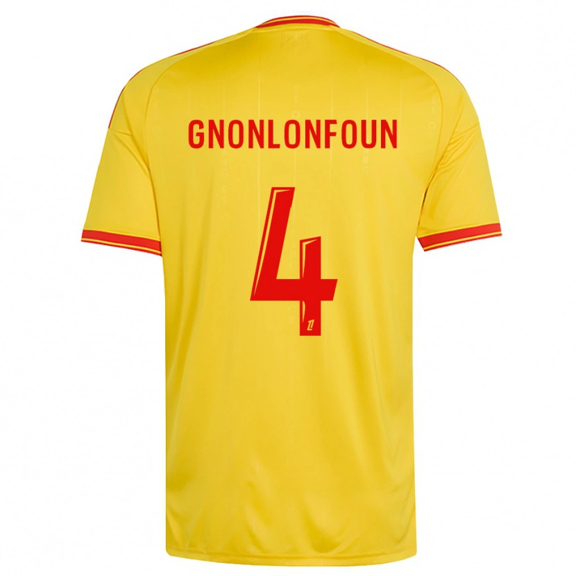 Danxen Kinder Madi Gnonlonfoun #4 Gold Orange Rot Heimtrikot Trikot 2026/27 T-Shirt