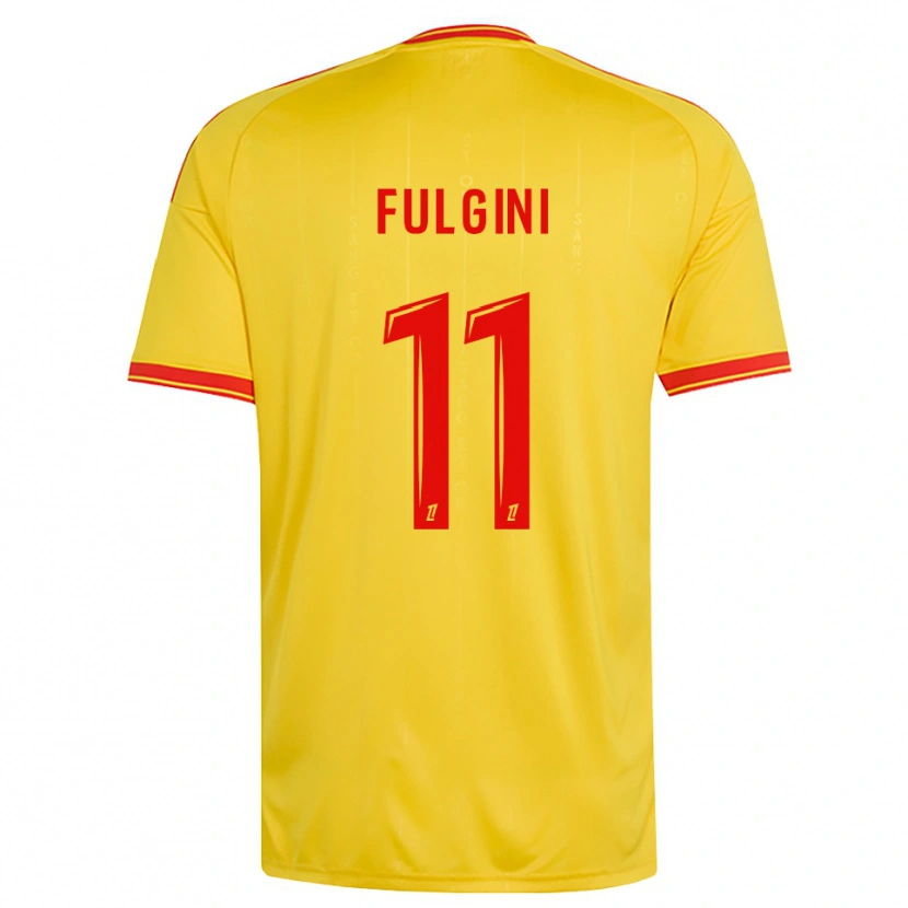 Danxen Kinder Angelo Fulgini #11 Gold Orange Rot Heimtrikot Trikot 2026/27 T-Shirt