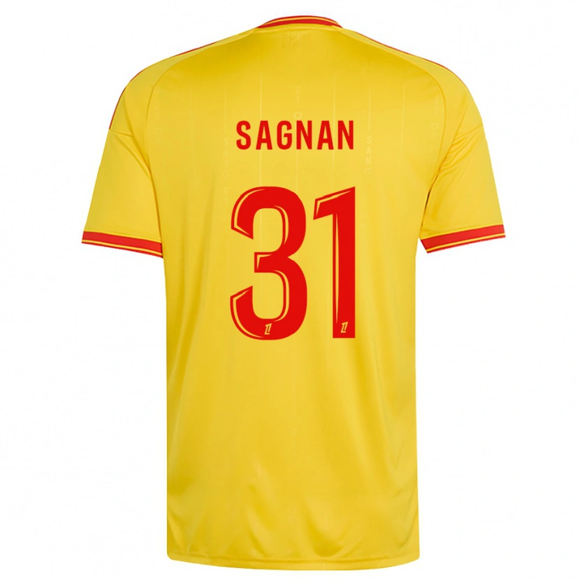 Danxen Kinder Souleymane Sagnan #31 Gold Orange Rot Heimtrikot Trikot 2026/27 T-Shirt