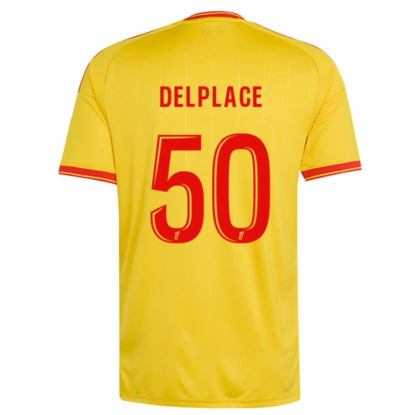 Danxen Kinder Adam Delplace #50 Gold Orange Rot Heimtrikot Trikot 2026/27 T-Shirt