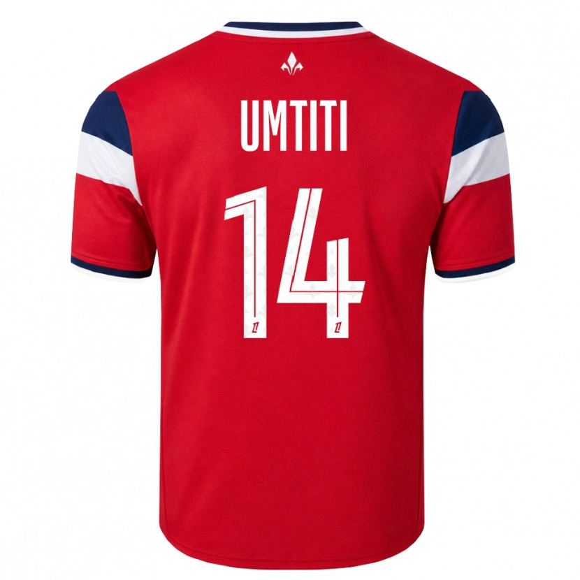 Danxen Kinder Samuel Umtiti #14 Rot Weiß Königsblau Heimtrikot Trikot 2026/27 T-Shirt