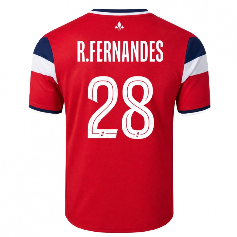 Danxen Kinder Rafael Fernandes #28 Rot Weiß Königsblau Heimtrikot Trikot 2026/27 T-Shirt